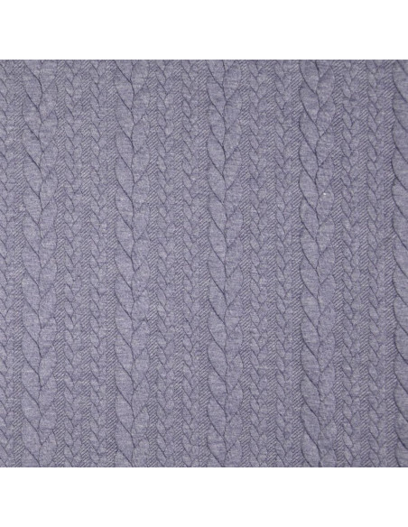 Tejido de sudadera trenzado - Gris tormenta