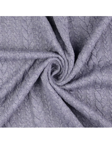Tejido de sudadera trenzado - Gris tormenta