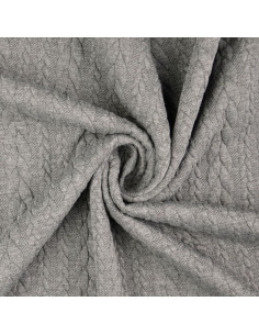 Tejido de sudadera trenzado - Gris oscuro 2