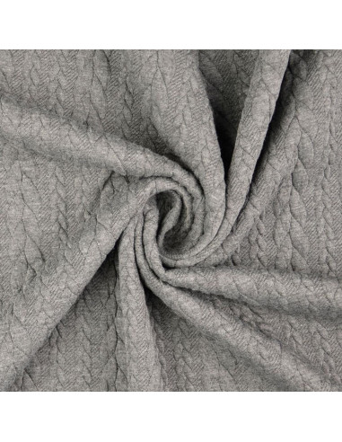 Tejido de sudadera trenzado - Gris oscuro