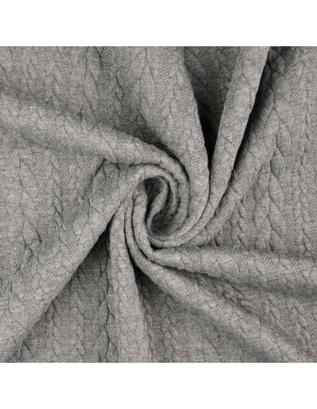 Tejido de sudadera trenzado - Gris oscuro