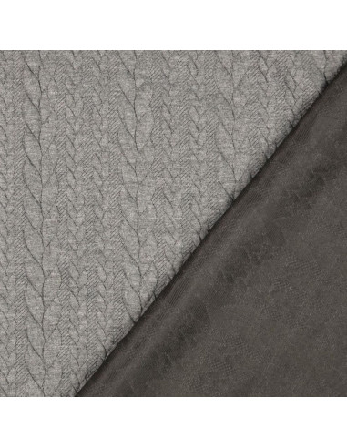 Tejido de sudadera trenzado - Gris oscuro