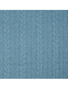 Tejido de sudadera trenzado - Azul petróleo