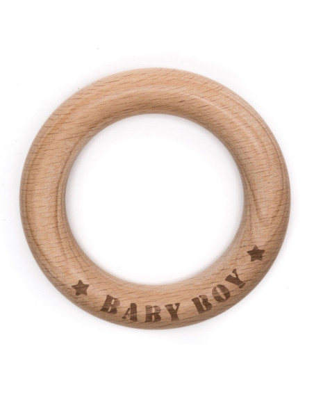 Anillo de dentición de madera 70 mm - Niño Bebé