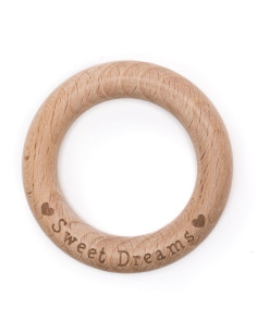 Anillo de dentición de madera 70 mm - Dulces Sueños