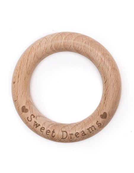 Anillo de dentición de madera 70 mm - Dulces Sueños