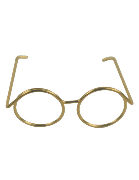 Lote de 5 pares de gafas para amigurumi 35 mm - Oro