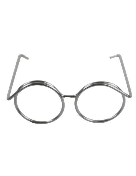 Lote de 5 pares de gafas para amigurumi 35 mm - Plata