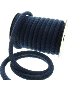 Cordón de algodón para asa de bolso 15 mm - Azul marino