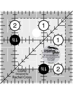 Regla cuadrada de acolchado 2.5" x 2.5" Creative Grids