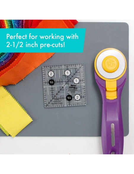 Regla cuadrada de acolchado 2.5" x 2.5" Creative Grids