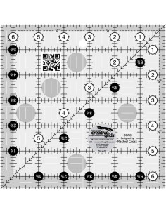 Regla cuadrada de acolchado 6.5" x 6.5" Creative Grids