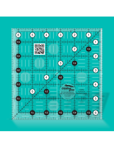 Regla cuadrada de acolchado 6.5" x 6.5" Creative Grids