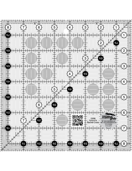 Regla cuadrada de acolchado 8.5" x 8.5" Creative Grids