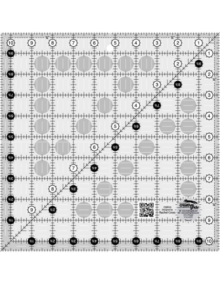 Regla cuadrada de acolchado 10.5" x 10.5" Creative Grids