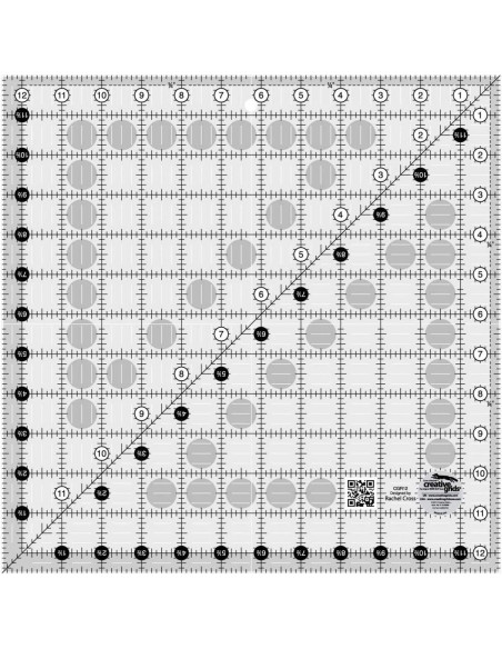Regla cuadrada de acolchado 12.5" x 12.5" Creative Grids