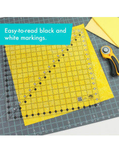 Regla cuadrada de acolchado 16.5" x 16.5" Creative Grids 2