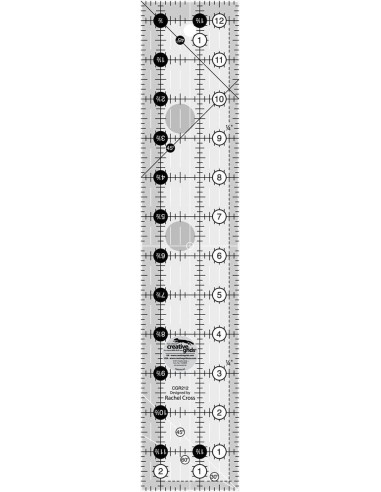 Regla rectangular para acolchado 2.5" x 12.5" Creative Grids