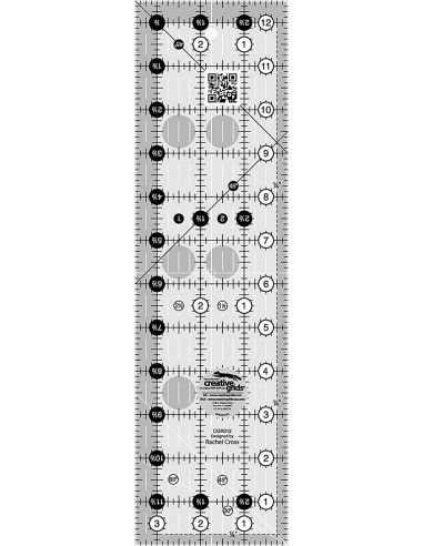 Regla rectangular para acolchado 3.5" x 12.5" Creative Grids