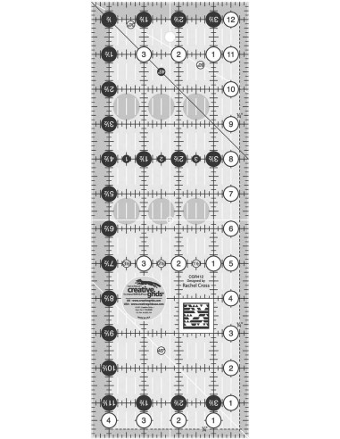 Regla rectangular para acolchado 4.5" x 12.5" Creative Grids