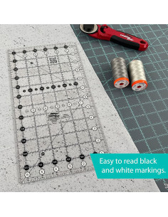 Regla rectangular para acolchado 6.5" x 12.5" Creative Grids 2