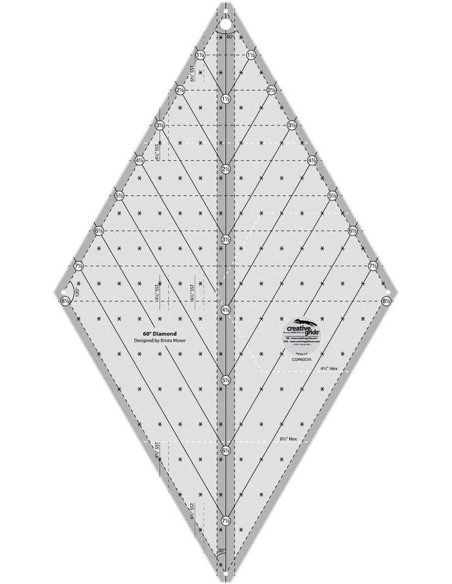 Regla de acolchado Diamond 60° Creative Grids