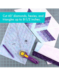 Regla de acolchado Diamond 60° Creative Grids 2