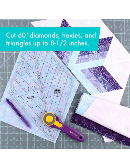 Regla de acolchado Diamond 60° Creative Grids