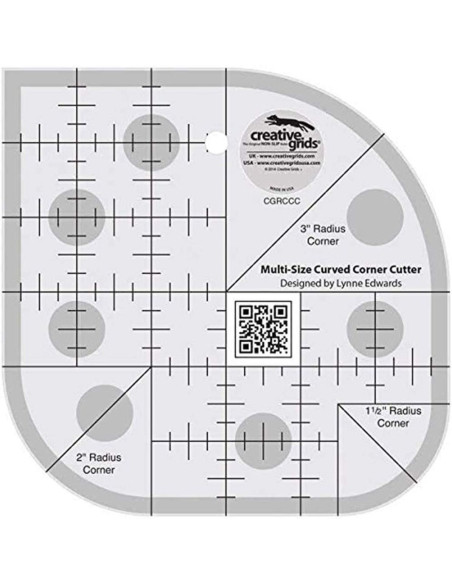 Regla Multi-Tamaño Cortador de Esquinas Curvas Creative Grids