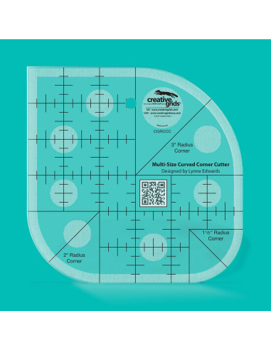Regla Multi-Tamaño Cortador de Esquinas Curvas Creative Grids