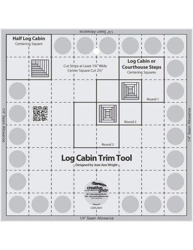 Regla de 8" Log Cabin Trim Tool Creative Grids
