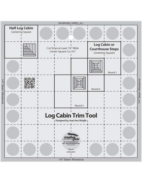 Regla de 8" Log Cabin Trim Tool Creative Grids