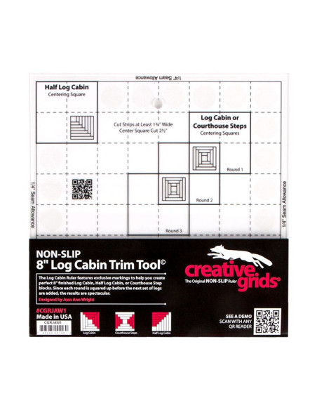 Regla de 8" Log Cabin Trim Tool Creative Grids