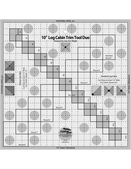 Regla Log Cabin Trim Tool Duo Creative Grids