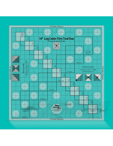 Regla Log Cabin Trim Tool Duo Creative Grids