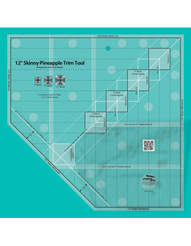 Regla de 12" Skinny Pineapple Trim Tool Creative Grids