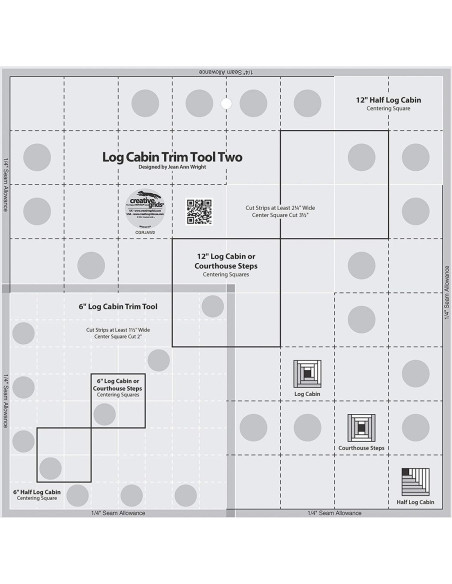 Regla Log Cabin Trim Tool Two Creative Grids