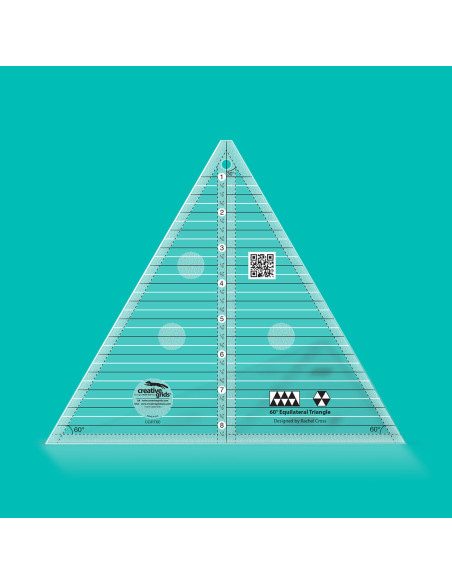Regla triángulo 60° 8" Tamaño Final Creative Grids