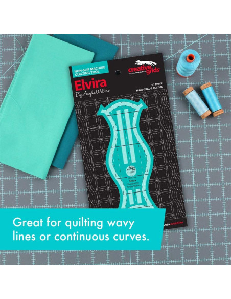 Regla Elvira Herramienta de Acolchado a Máquina Creative Grids