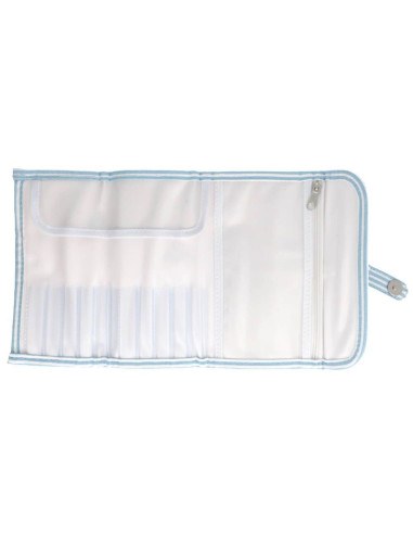 Estuche para ganchillos Tulip - Azul cielo a rayas
