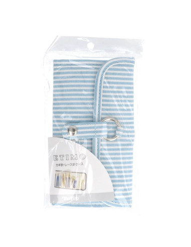 Estuche para ganchillos Tulip - Azul cielo a rayas