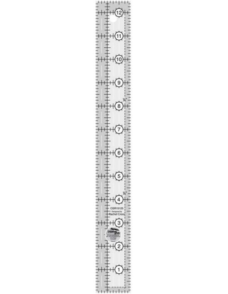Regla rectangular para acolchado 1.5" x 12.5" Creative Grids