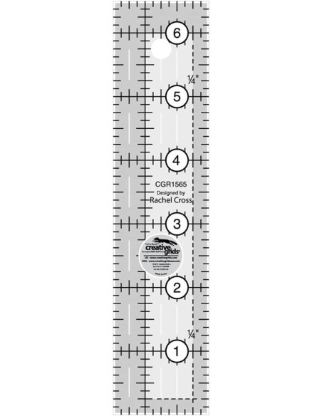 Regla rectangular para acolchado 1.5" x 6.5" Creative Grids