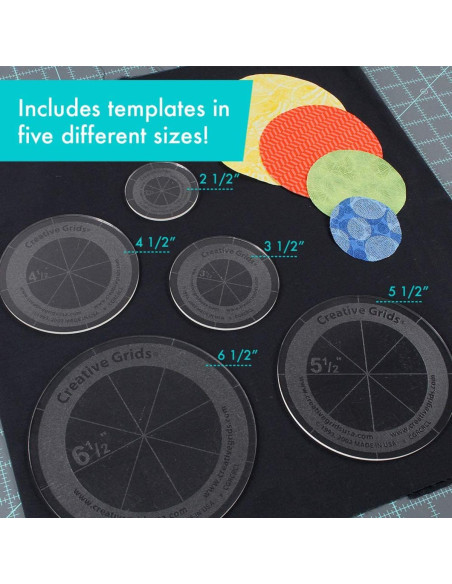 Conjunto de 5 reglas círculos Creative Grids