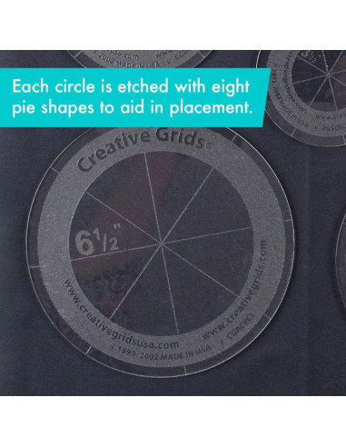 Conjunto de 5 reglas círculos Creative Grids