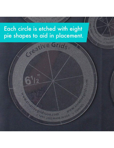 Conjunto de 5 reglas círculos Creative Grids