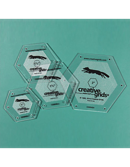 Juego de 4 reglas hexagonales Creative Grids