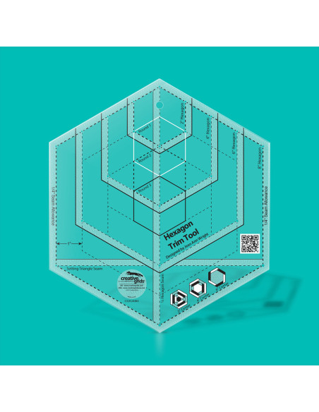 Regla hexágono Trim Tool Creative Grids
