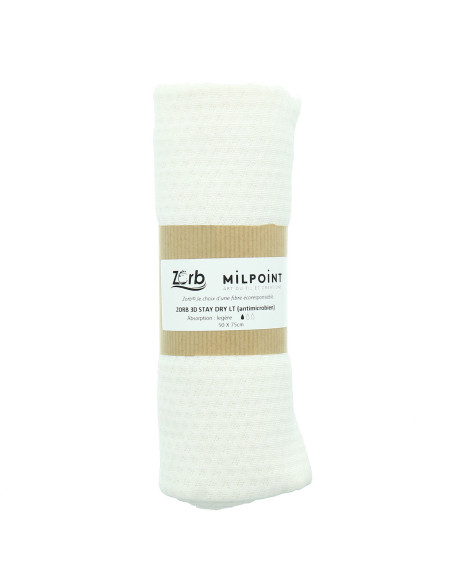 Cupón de tela absorbente ligera Zorb 3D Stay Dry antimicrobiano 50 x 75 cm - Natural