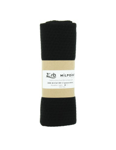 Cupón de tela absorbente ligera Zorb 3D Stay Dry antimicrobiana 50 x 75 cm - Negro